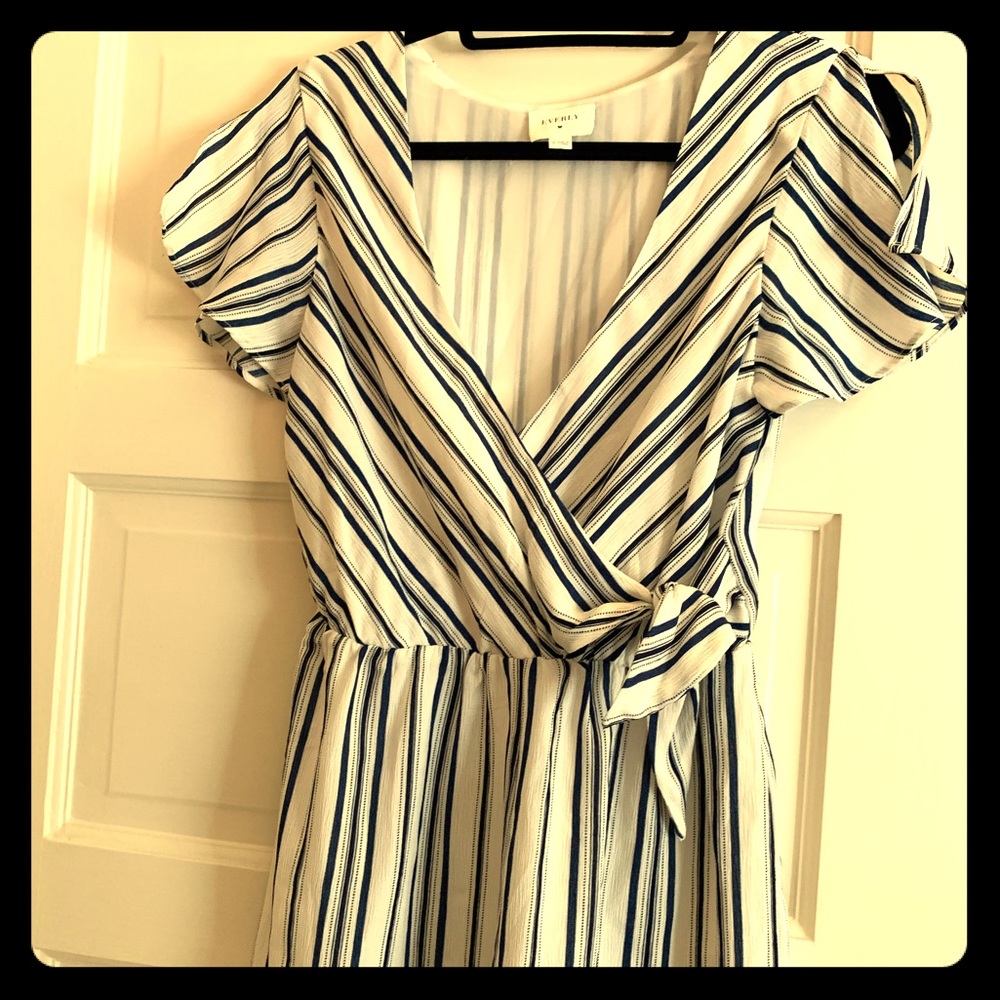 Boutique Striped blue romper